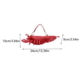 thumbnail image 3 of Bolso cruzado de imitación de cuero en forma de cangrejo de río para mujer, cartera pequeña y moderna de tamaño compacto, color rojo, perfecto para salidas nocturnas y uso casual., 3 of 6