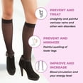 thumbnail image 3 of Gabrialla Sheer Knee High Compression Socks for Women, 15-20 mmHg, Closed Toe, 3 of 7
