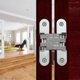 thumbnail image 5 of 6 Pieces Folding Hinge Concealed Cross Hinges, Concealed Hinge Closure, Arched Cabinet Hinges, Furniture Door Corner Bent Steel Easy Installation For, 5 of 5