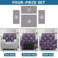 thumbnail image 6 of FUIALDOLG Purple Sugar Skull Rose Print Slipcovers for Recliners 4pc Elastic Fashion Sofa Cover Set with Side Pockets Fits Small Chairs Furniture Protection Easy to Clean, 6 of 7