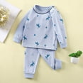 thumbnail image 2 of TOWED22 Infant Toddler Clothes Set 2Pcs Long Sleeve Cute Print Graphic Round Neck Soft T-Shirt Jogger Pants Fall Winter Warm Outfits(Dark Blue,3-4 Y), 2 of 6