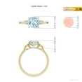 thumbnail image 5 of ANGARA Natural Cushion 1.4 ct Aquamarine & Diamond 3 Stone Engagement Ring in 14K Yellow Gold for Women (Size-7mm) | March Birthstone, Anniversary, Jewelry Gift for Women | Natural Aquamarine Ring, 5 of 9