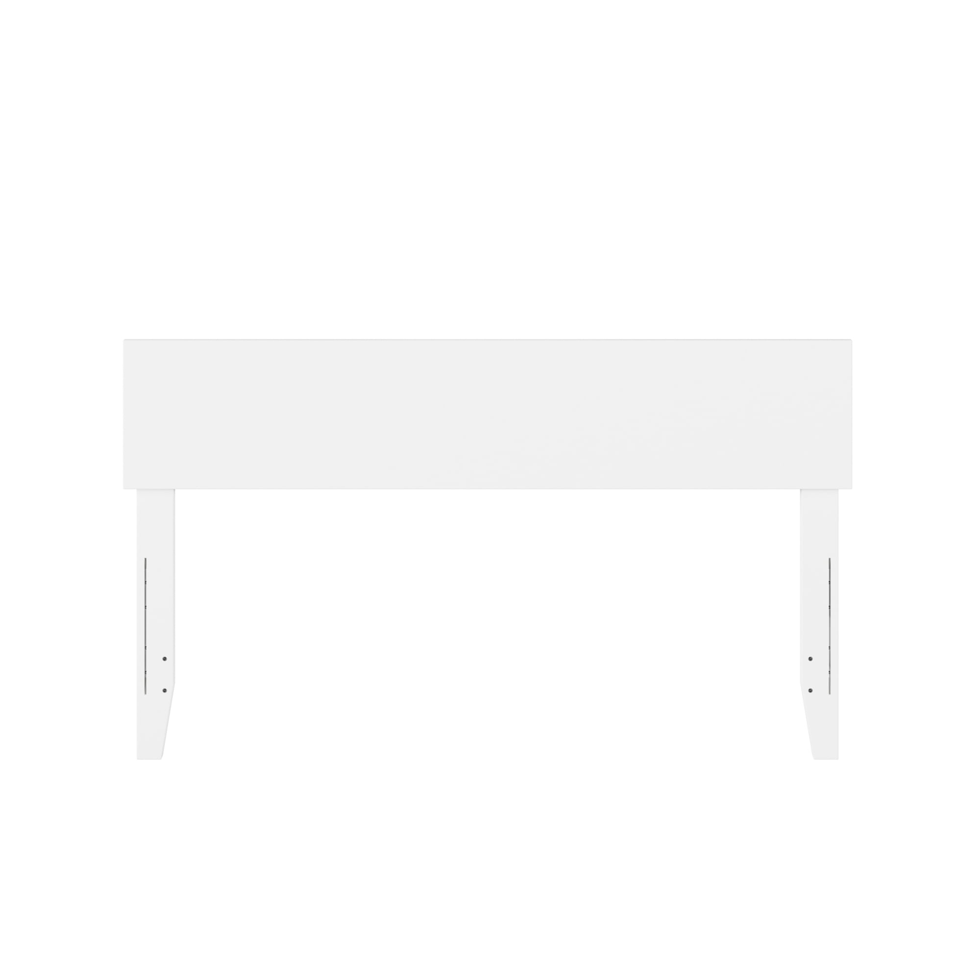 AFI Orlando Full Modern Solid Wood Panel Headboard with Attachable Charger, White