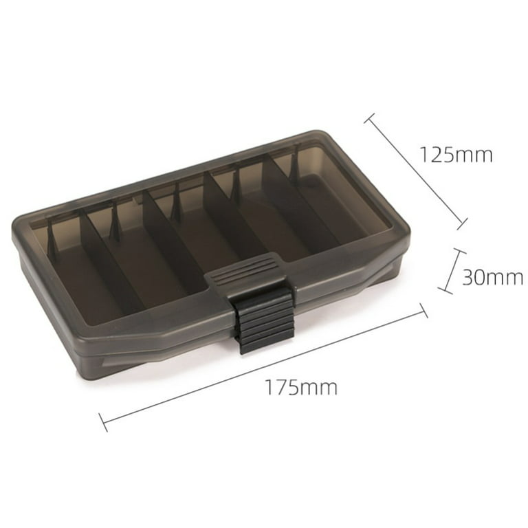 Biplut Fishing Lure Storage Box Multi-functional Compartments High Quality  ABS Portable Bait Storage Organizer for Outdoor (Brown)