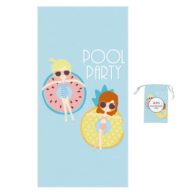 CSChome Towel Hidden Buckle Design Portable Kids Bath Towel Superfine Fiber Cartoon