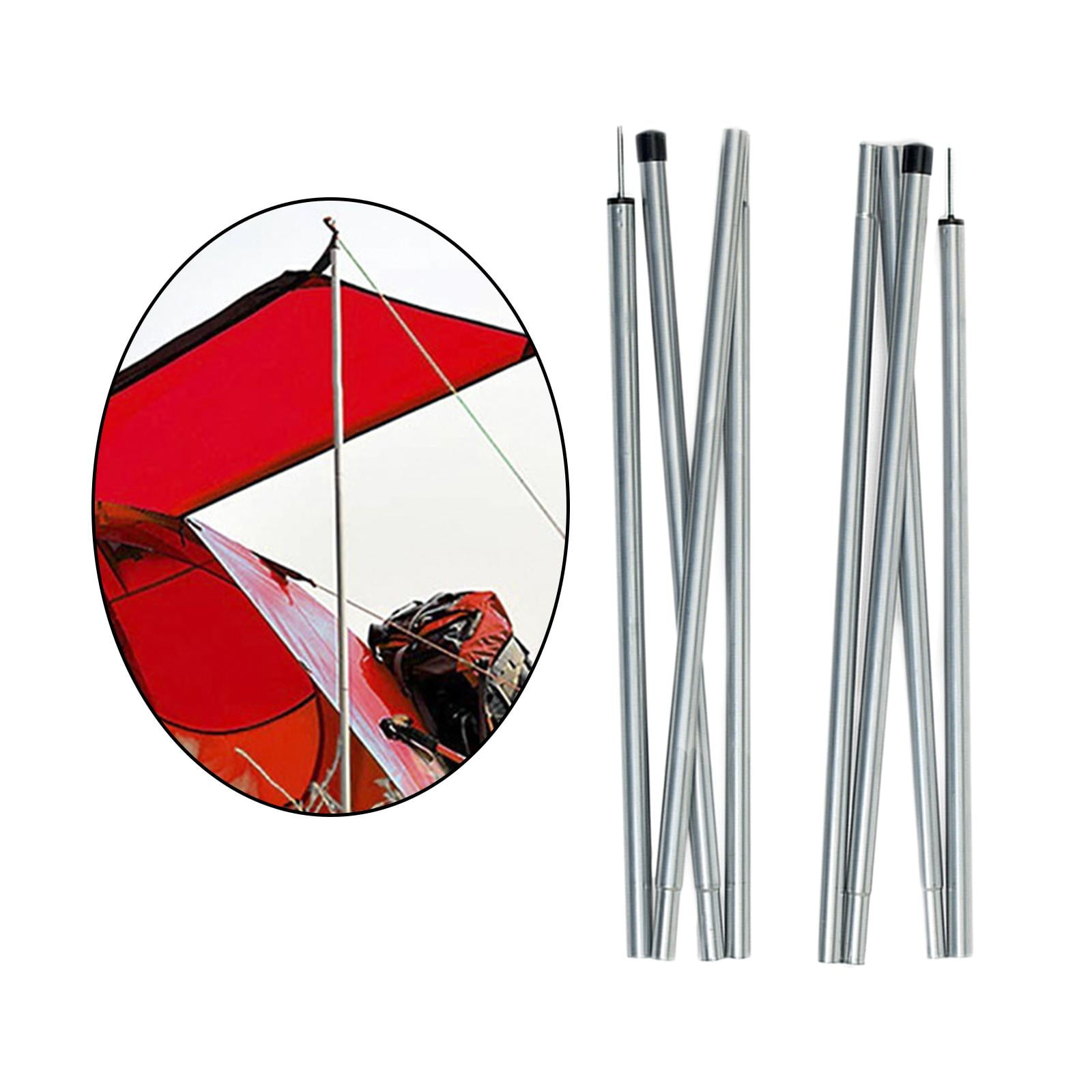 8Pcs Telescopic Tent Tarp Poles Camping Lightweight Replacement