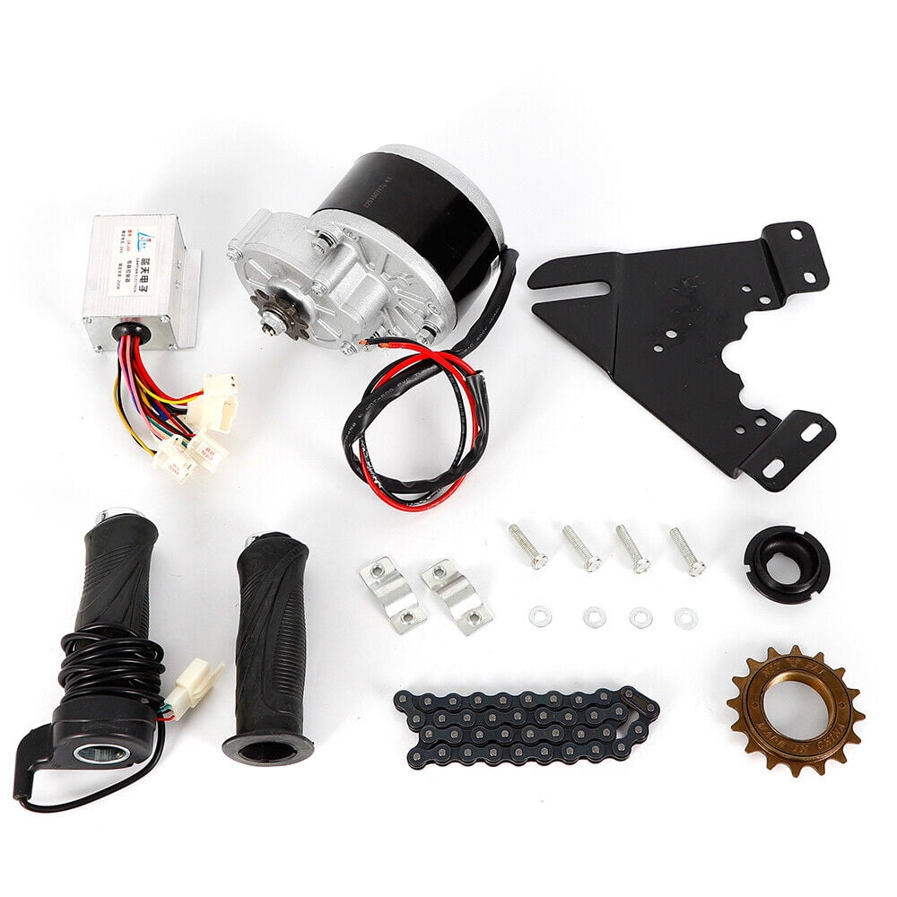 Miumaeov Electric Bicycle Conversion Kit 24V 250W E-Bike Wheel Motor Kit with Chain for 16''-28'' Bike