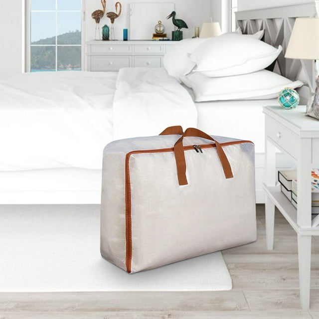 PRETXORVE Transparent Quilt Storage-packing-moving Thickened Sorting- Mesh Clip- Large Capacity Luggage