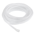 thumbnail image 1 of Unique Bargains 25 Ft - 1/2 in Expandable Braided Cable Sleeving, PET Split Sleeving Cable Management, White, 1 of 6