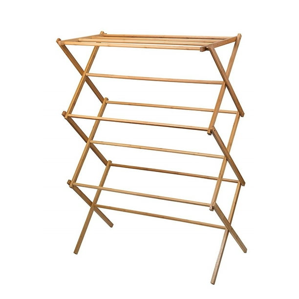Clothes Drying Rack Bamboo Com, Wooden Laundry Hanging Rack