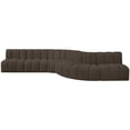 thumbnail image 4 of Meridian Furniture Arc Brown Boucle Fabric Modular Sectional, 4 of 11