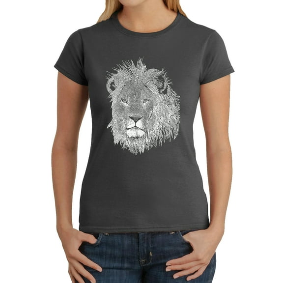 Women's Word Art T-Shirt - Lion