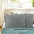 thumbnail image 2 of PiccoCasa 2 Packs Microfiber Pillowcases with Envelope Closure, King Grey, 2 of 8