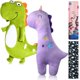 thumbnail image 1 of Paquete de 4 almohadas para cinturón de seguridad para niños, asiento de coche, funda blanda, unicornio, 1 of 7