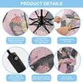 thumbnail image 4 of 21" Inch Auto Open Close Folding Umbrella Windproof Waterproof Full Print 8-Rib Compact Travel Umbrella for Rainy Days Beautiful Cows with Flowers, 4 of 8