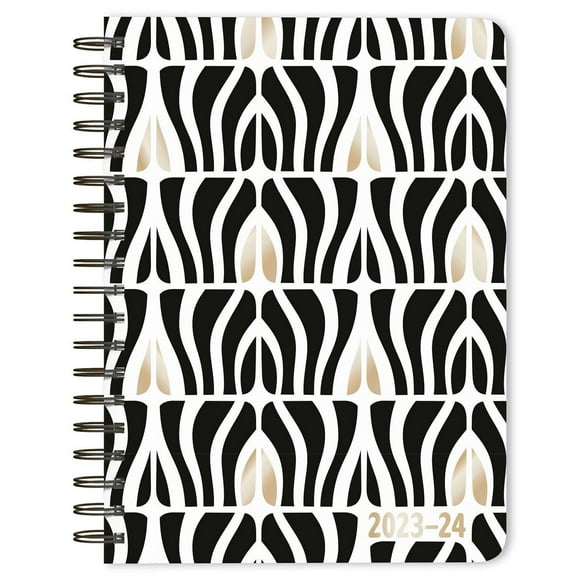 Plato Ebony & Ivory 2024 6x7.75 Inch 18 Months Desk Planner, July 2023 - December 2024, 9781975470562
