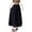 Black, variant on Womens Chiffon Pleated Maxi Skirts Black High Waist A-Line Flowy Elastic Long Skirt Black XL