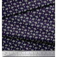 thumbnail image 3 of Soimoi Purple Heavy Canvas Fabric Leaves Leaves Printed Fabric 1 Yard 58 Inch Wide, 3 of 3