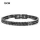 thumbnail image 3 of Brazalete de doble capa Minnieouse de acero de Titanio para hombres Negro 19CM, 3 of 6