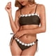 thumbnail image 1 of Conjunto de Bikini de Cintura Alta para las Mujeres Bandaje sin Espalda Sólido Traje de Baño de Dos Piezas con Sujetadores Acolchados Extraíbles, Diseño de Corte Alto para Vacaciones en la Piscina de, 1 of 9