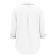 thumbnail image 4 of Guluxicc Women's Cotton Solid Shirts with Pocket Loose Button Down Long Sleeve Tops Everyday Wear for Spring Summer Casual Outfits, 4 of 4
