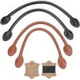 thumbnail image 6 of 4pcs Black/Brown Leather Purse Handle Straps Replacement Sew on Handle with Thread for Shoulder Bag Wallet DIY Leather Sewing Crafts, 6 of 6
