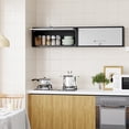 thumbnail image 6 of AUHUP Steel Wall Cabinet, Metal Wall Mounted Storage Cabinet Organizer for Garage, Office, Kitchen, Black Gray, 32"W x 14"H x 13"D, 6 of 7