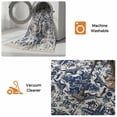 thumbnail image 5 of Navy Blue Boho Hallway Runner Rug 2'x6', Ehtnic Abstract Art Modern Geometric Washable Entryway Rug with Tassels, Woven Cotton Laundry Room Rugs Long Carpet for Bathroom Sink Foyer Bedroom, 5 of 9