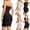 Black, variant on Women's Strapless Shapewear Slip Dress Tummy Control Butt Lifter Stretchy Seamless Bodycon Layer for Night Out S