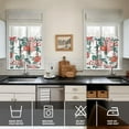 thumbnail image 4 of Floral Cottage Curtains 24 Inch - 3 Panel Vintage Farmhouse Set with Bohemian Botanicals, Rod Pocket for Country Kitchen Decor, 4 of 6