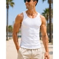 thumbnail image 5 of Gelante Men's Ribbed Cotton Tank Tops, 3-Pack, Sleeveless Undershirts, 5 of 6