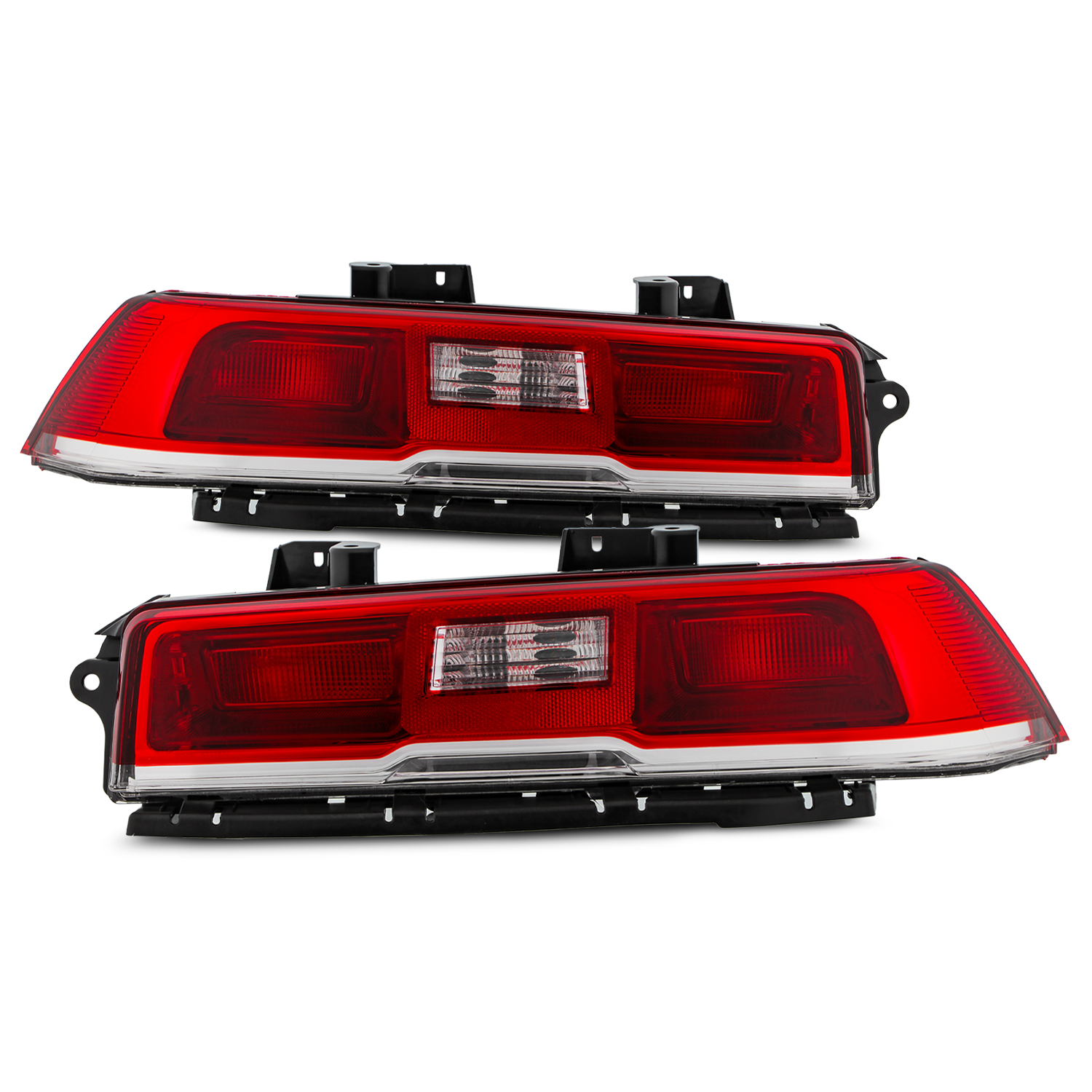 Maxcomotors Black LED Tail Lights – 2007-2014 Chevy Tahoe & Suburban – Sequential Turn Signals, Switchback, Clear Lens