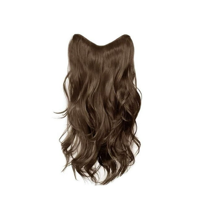 EIGTHTAIL Perruque une Pièce French Permanent (Noir Naturel 60cm) pour Femmes aux Cheveux Longs une Pièce Invisible et Sans Trace Boucles Françaises en Forme de U Volume des Cheveux Moelleux et Extensif de Haut Niveau