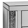 thumbnail image 3 of Noe 26 Inch 3 Drawer Accent Table Nightstand Mirrored Faux Diamond Inlay Silver - Saltoro Sherpi, 3 of 6