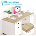 thumbnail image 3 of Kaboon 48x26 inches Tabletop, Solid One-Piece Desktop for Sit Stand Desk, Double Desks, L Desk DIY,Wood Countertop Home or Commercial Use,1 inch Thick,Light Oak, 26" D x 48" W, 3 of 14