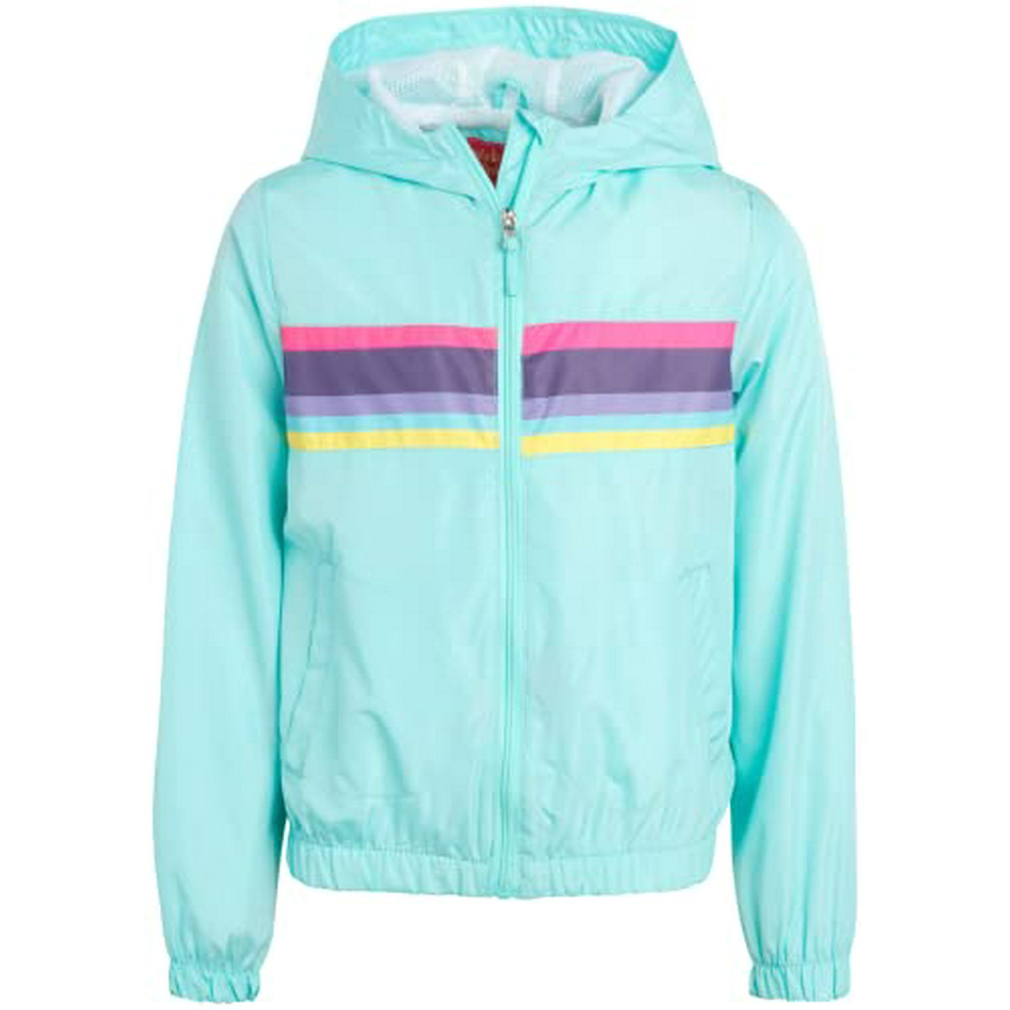 See Pic Pink Platinum Girls Rain Jacket Lightweight Packable Waterproof Anorak Windbreaker Raincoat With Hood Size 3t Teal Stripes Other