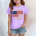 thumbnail image 2 of Karoyedx Patriotic Clothes for Toddler Girls 4th of July Outfit for Toddler Boy Girls 250th Shirts 1776-2026 America Baby USA Shirt Tee Top Purple Size,2-3 Years, 2 of 5