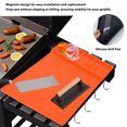 thumbnail image 4 of Grill Mat, Non Stick Silicone BBQ Grill Mat Heavy Duty Outdoor Grill & Baking Mats with Side Rack and Drip Tray  Installation Reusable Heat  BBQ Mats for Grilling, 4 of 8