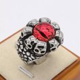 thumbnail image 6 of GKNET Vintage Punk Rock Skull Head Devil Eye Men's Stainless Steel Rings Size 7-12, 6 of 7