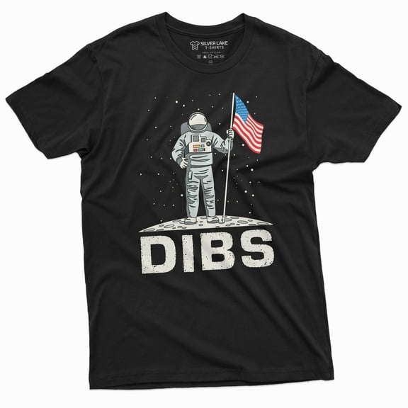 4Th Of July Usa Patriotic T-Shirt Space Astronaut Moon Landing Tee Shirt Mens Gifts Pro Us Shirt