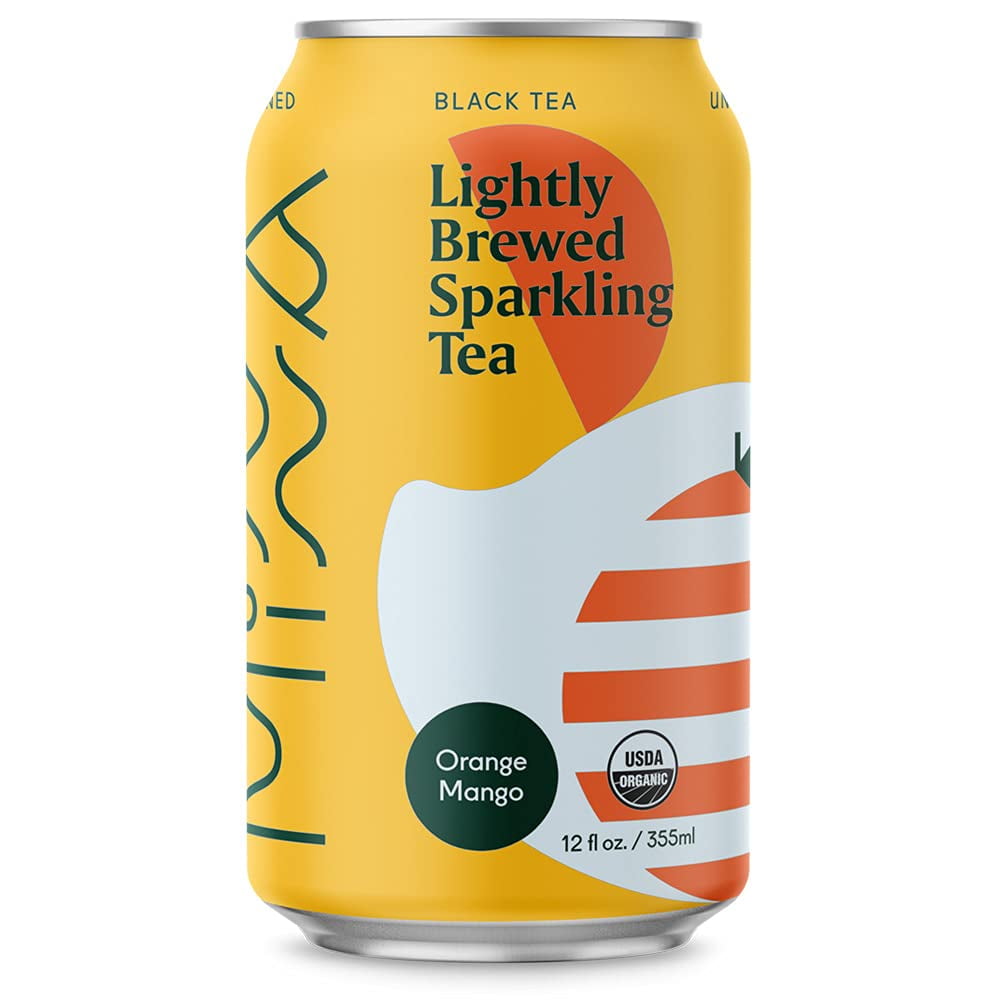 Minna Organic Sparkling Iced Tea ORANGE MANGO BLACK TEA No Sugar