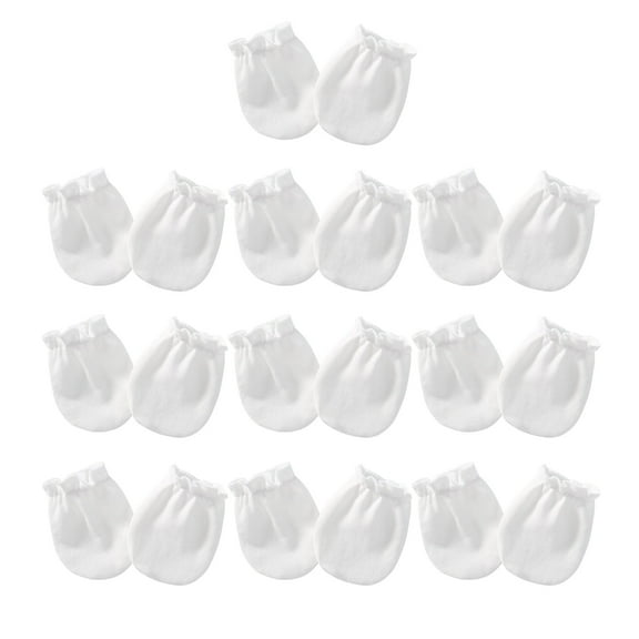 TELOLY 10Pcs Baby Mittens,Soft Combed Cotton Baby Mittens,Anti-Scratch Gloves for 0-1 Year,Breathable Infant Hand Protection Newborn Mittens
