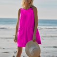 thumbnail image 3 of GILIGEGE Women's Summer Sleeveless Romper Casaul Beach Vacation Loose Shorts Jumpsuit Overalls Outfits 2025 with Pocket Linen Overalls for Women Fashionable Cotton and Linen Pocket Jumpsuit Shorts, 3 of 7