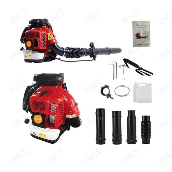 YNCE 900 CFM Leaf Blower, Gas Blower, Gas Leaf Blower for Lawn Care, Backpack Blower, 1 Set Leaf Blower 2 Stroke Engine Multi-Purpose 80CC High Strength Snow Blower for Outdoor (Red)