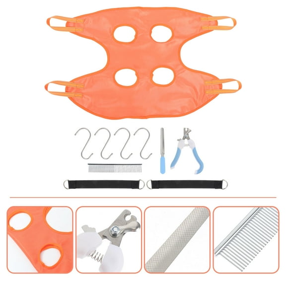 ROSENICE 1 Set Pet Grooming Hammock with Comb and Nail Cutter for Small Dogs 24X18in