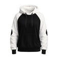 thumbnail image 4 of VNKIDY Women's Sweatshirt Fashion Color Block Oversized Thicken Windproof Hoodie Long Sleeve Loose Fit Pullover With Pockets For Autumn Winter Outdoor Wear Fashionable Tops, 4 of 5