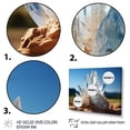 thumbnail image 3 of Designart "Selenite White and Blue Spiritual Stone" Meditation Floater Framed Wall Art Print, 3 of 7