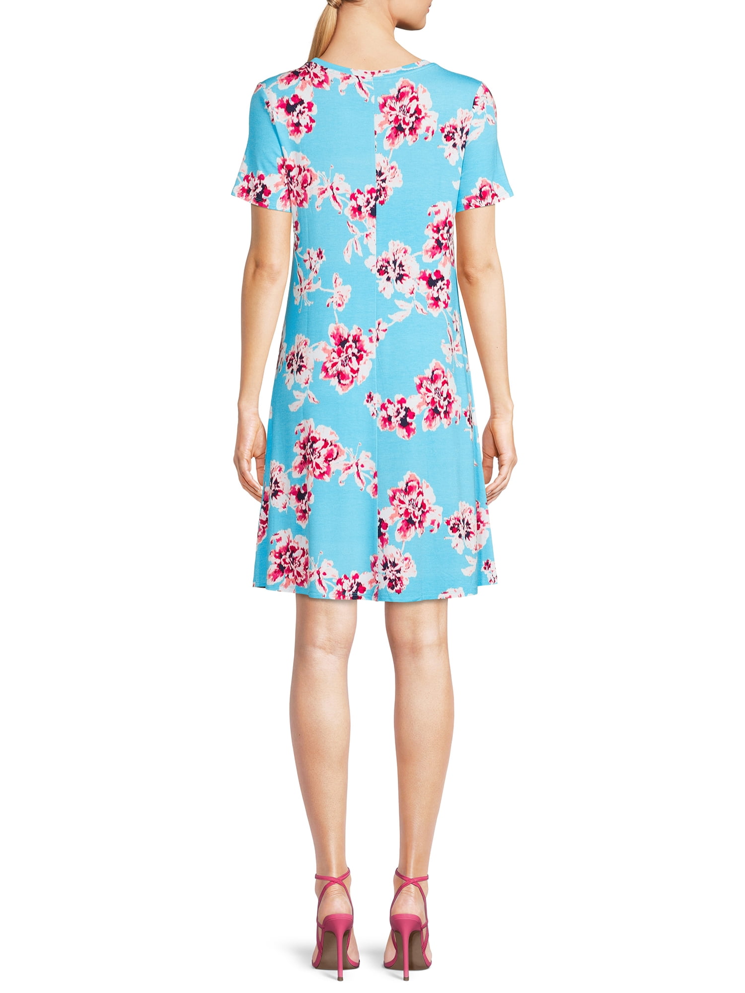 The Pioneer Woman Scoop Neck Dress with Short Sleeves, Women's