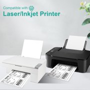 SJPACK Shipping Labels with Rounded Corner, 8.5 x 5.5 Inches Half Sheet Self Adhesive Shipping Address Labels for Laser and Inkjet Printer, 200 Labels(8.27x5.32)