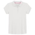 thumbnail image 1 of Polo IZOD, uniforme escolar para niñas, manga corta, blanco, talla 4, 1 of 1